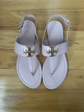 Tory Burch Blush Leather Everyday Sandal - NIB Box With Dust Bag - Size 8